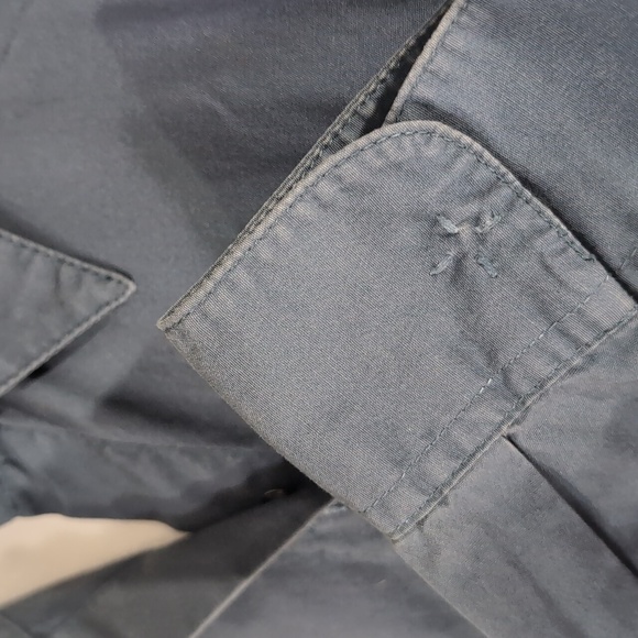 Eddie Bauer Blue Snap Button Long Sleeve Shirt - Picture 4 of 6